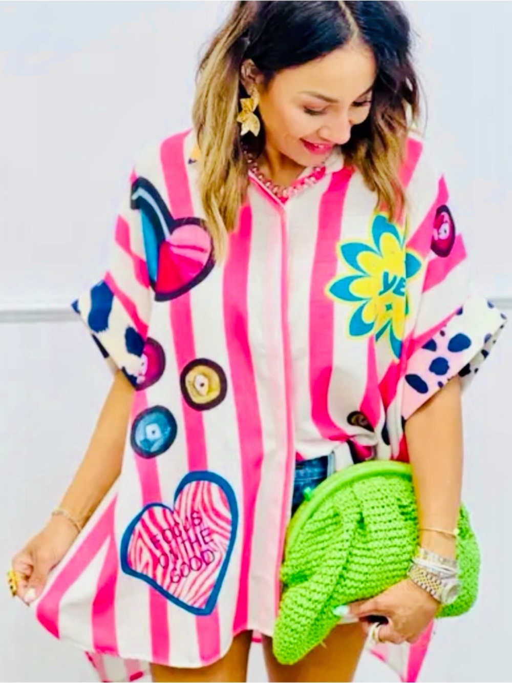 Yolly Pink & White Striped Button-Down Shirt
MSRP $120
